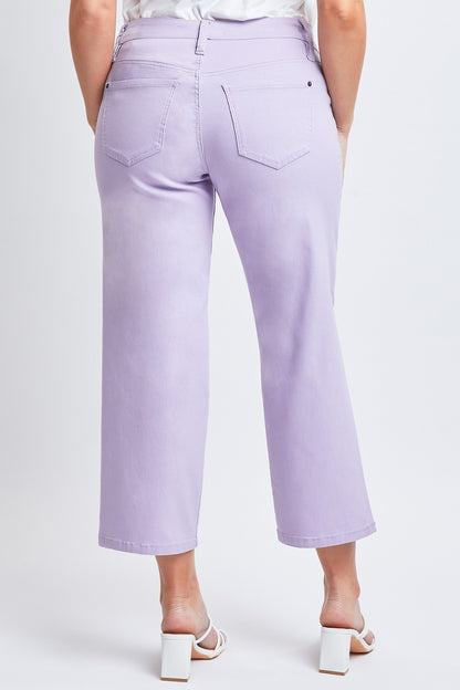 YMI Jeanswear Lavender Mid-Rise Cropped Straight Jeans