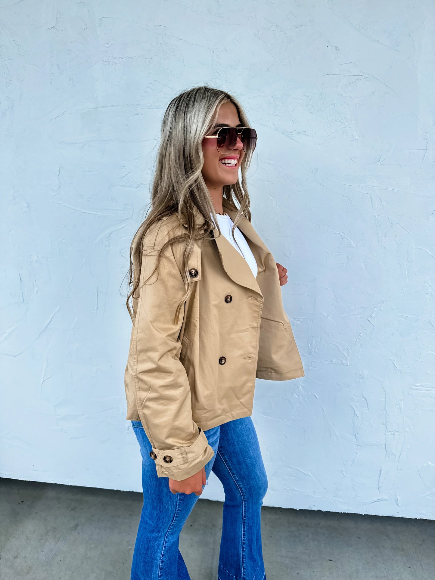 PREORDER: Rossi Crop Trench Coat in Four Colors