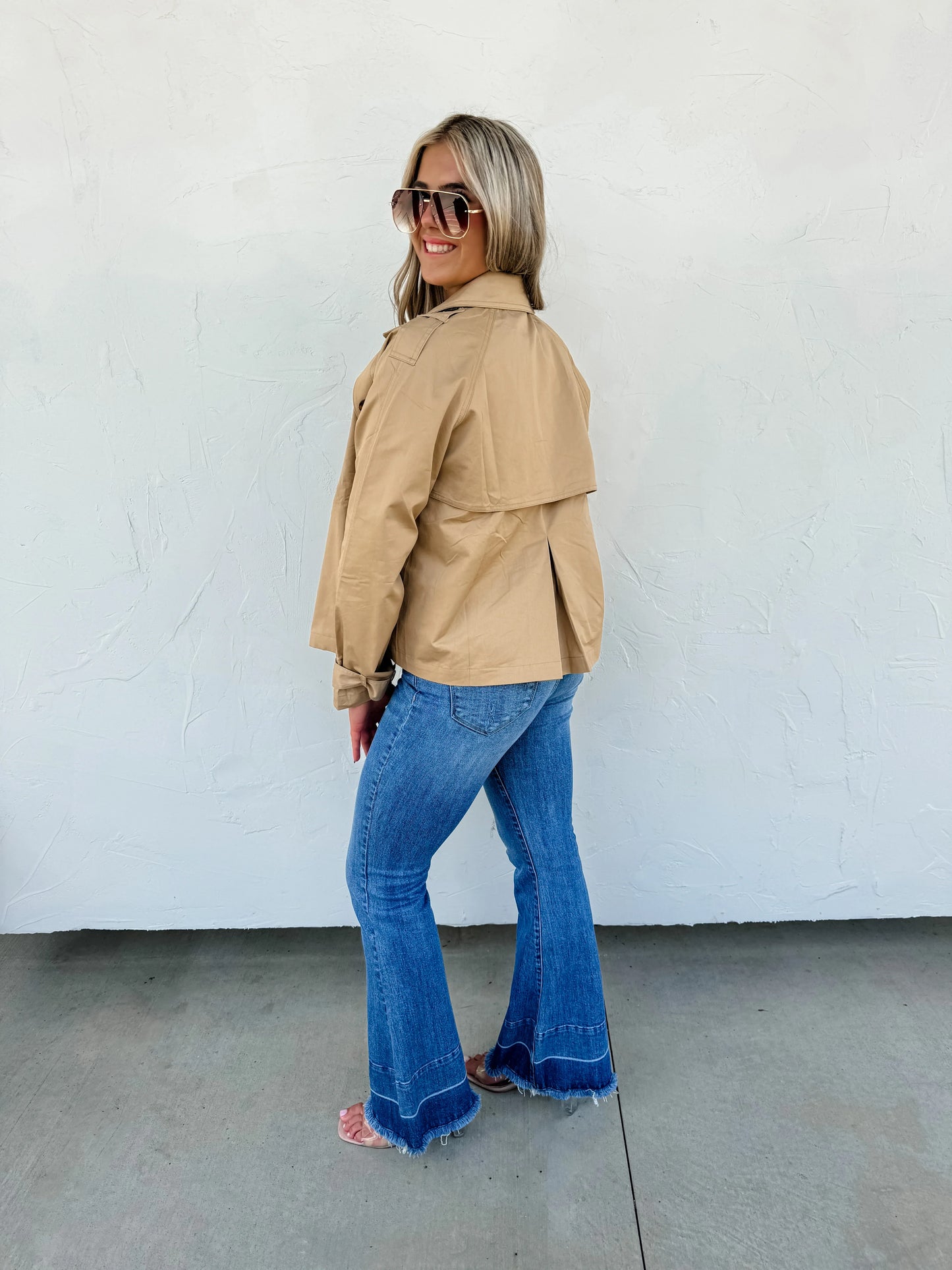 PREORDER: Rossi Crop Trench Coat in Four Colors