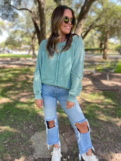 PREORDER: Best Selling Elliott Exposed Seam Sweatshirt in Five Colors