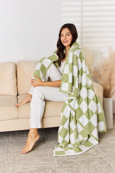 Checkered Throw Blanket Multiple Colors