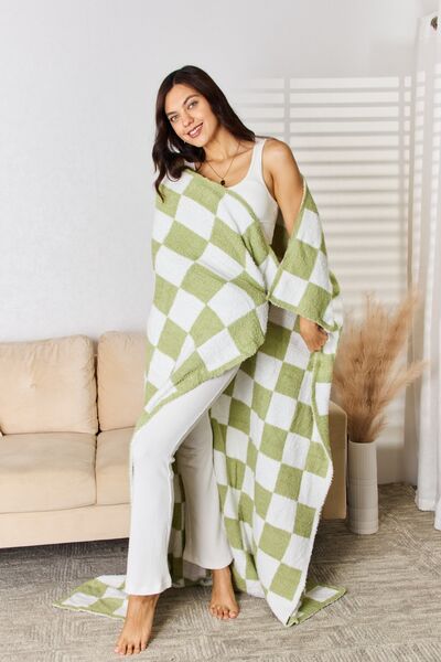 Checkered Throw Blanket Multiple Colors