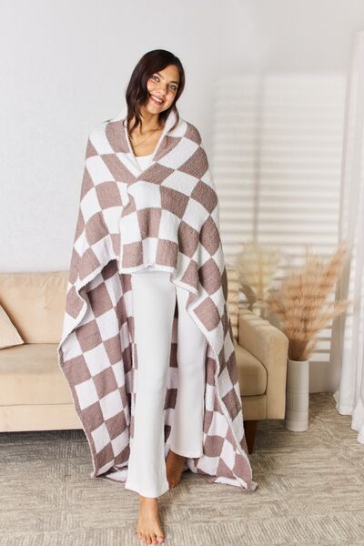 Checkered Throw Blanket Multiple Colors