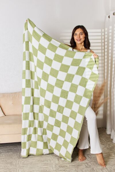 Checkered Throw Blanket Multiple Colors