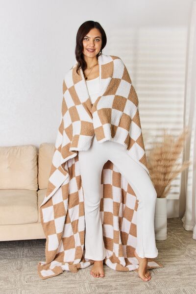 Checkered Throw Blanket Multiple Colors