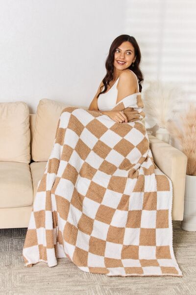 Checkered Throw Blanket Multiple Colors