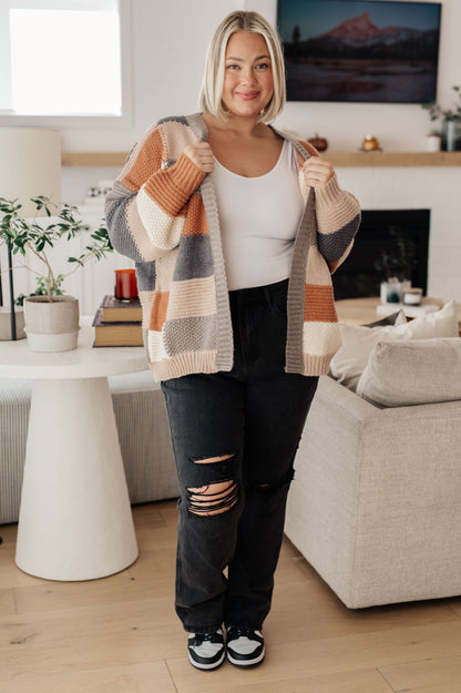 Brown Sugar and Molasses Checkered Cardigan