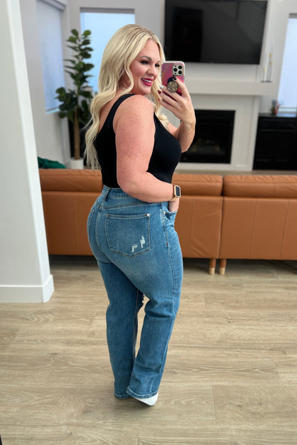 Carrie High Rise Control Top 90's Straight Jeans