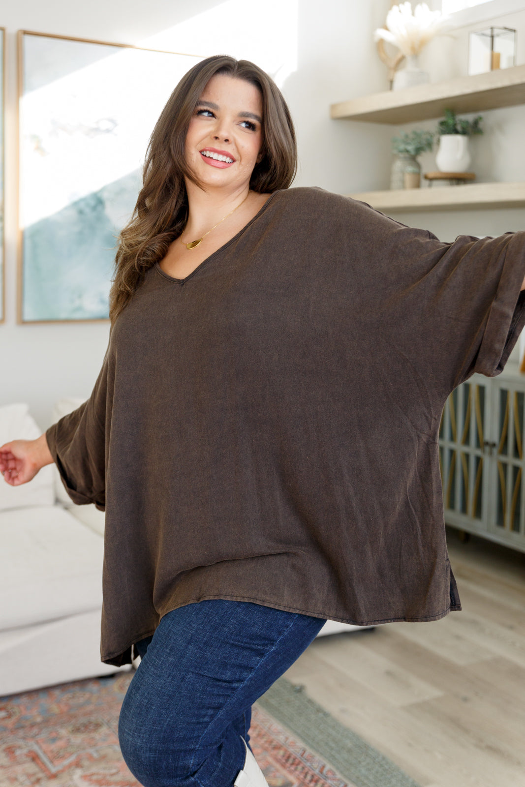 Wishy Washy Mineral Washed Oversized Top