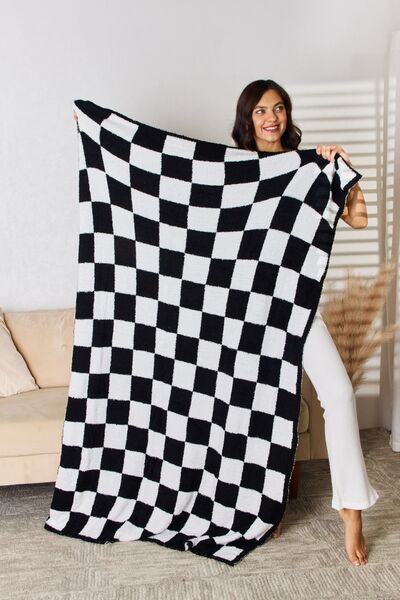 Checkered Throw Blanket Multiple Colors