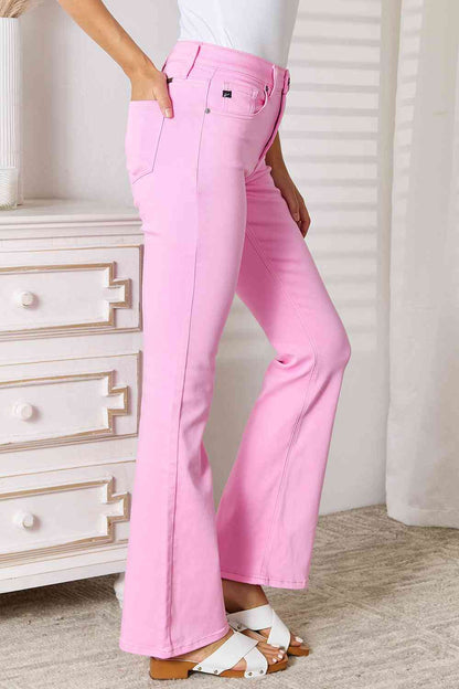 Kancan Pink High Rise Bootcut Jeans