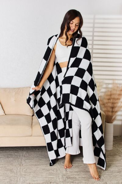 Checkered Throw Blanket Multiple Colors