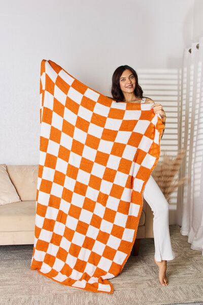 Checkered Throw Blanket Multiple Colors