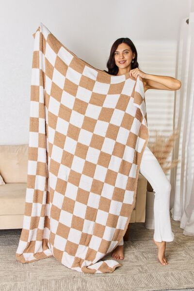 Checkered Throw Blanket Multiple Colors