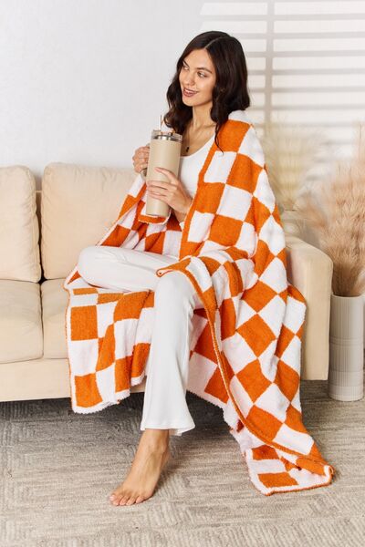 Checkered Throw Blanket Multiple Colors