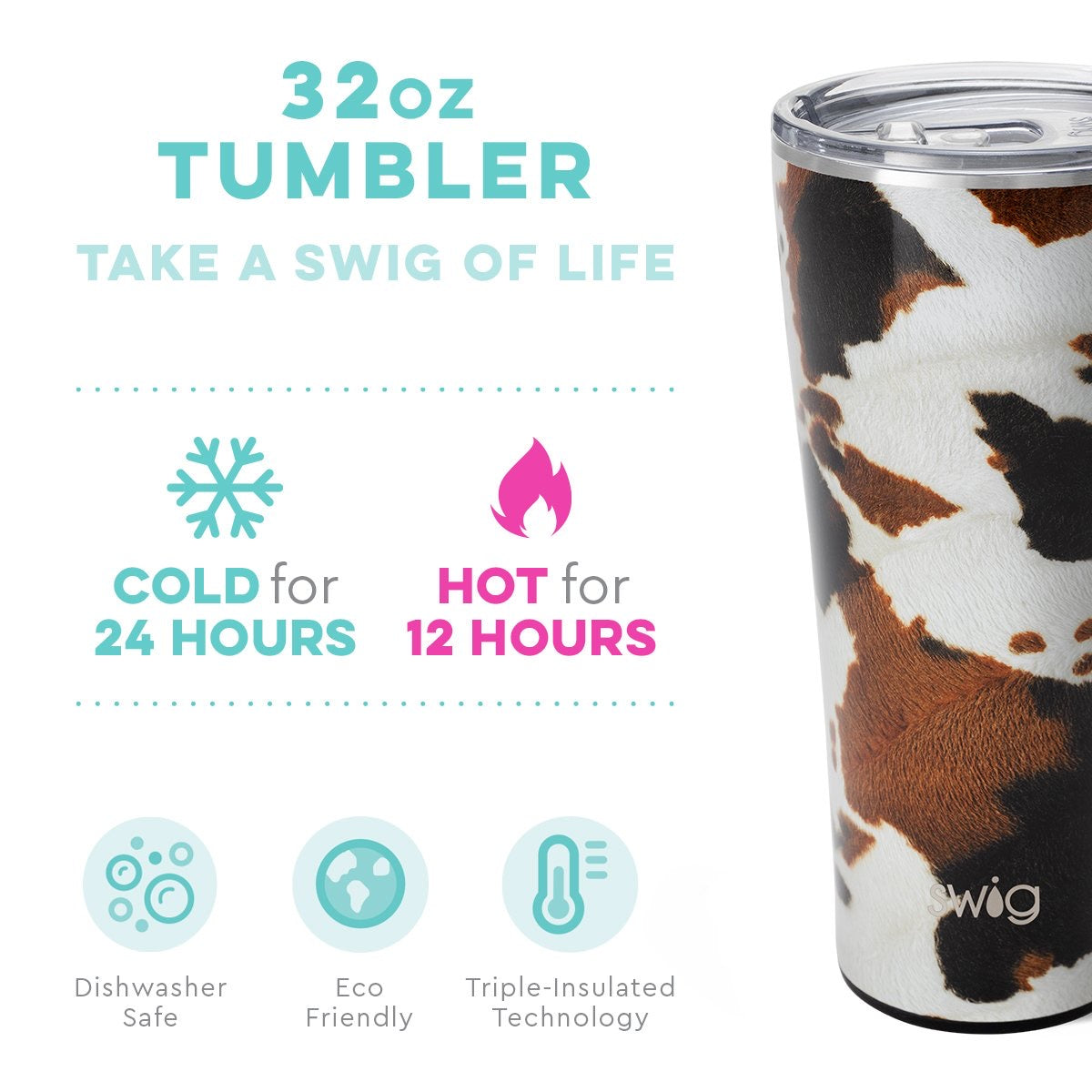 Cowhide Print Tumbler