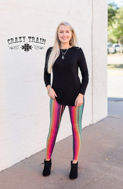 Crazy Train Inside Out Leggings (Serape)