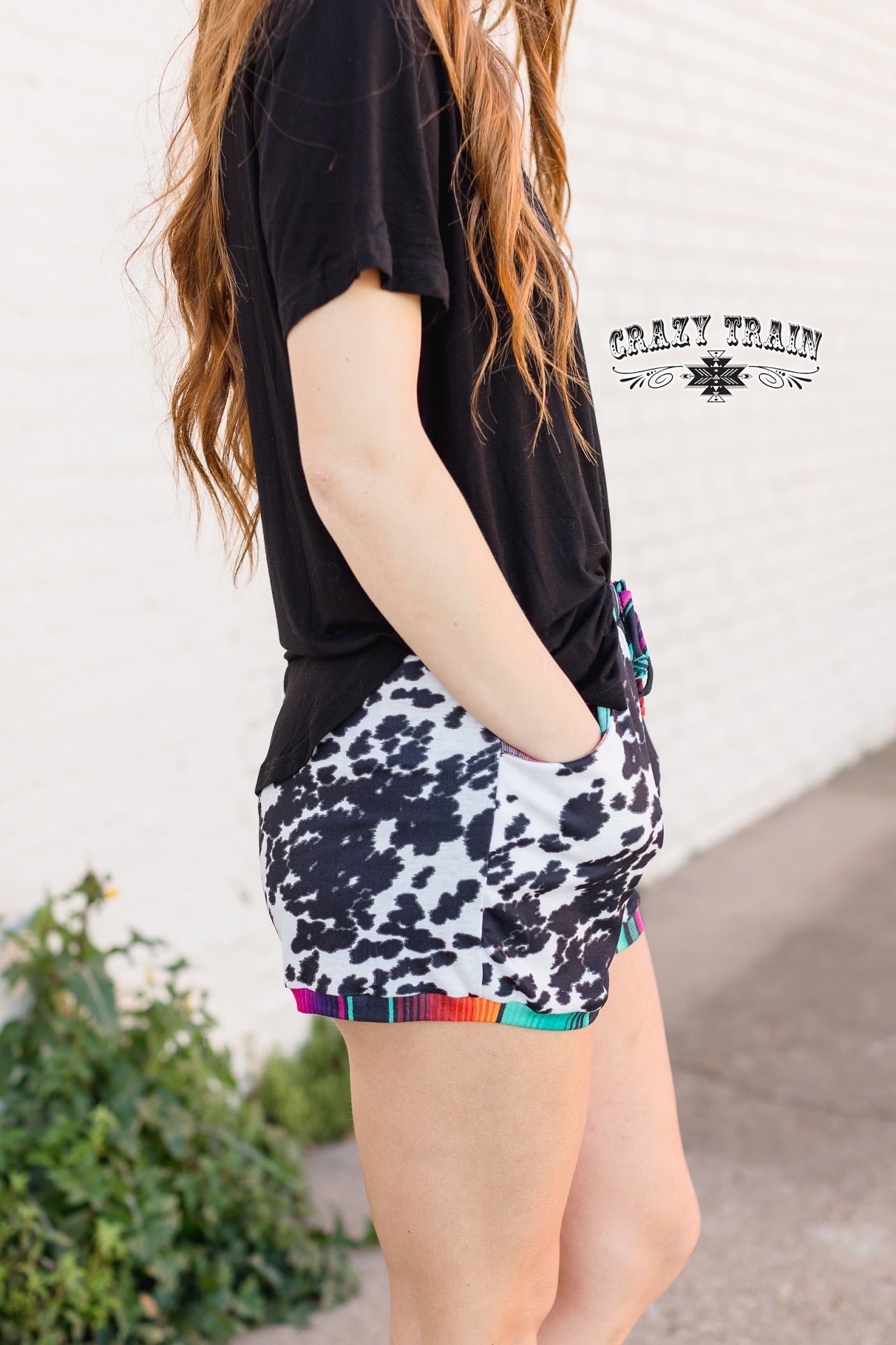 Crazy Train Shania Cattle Up Shorts