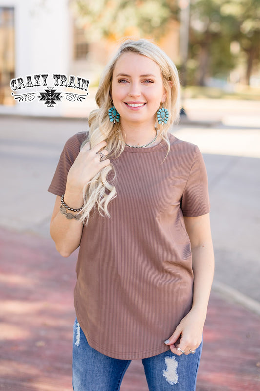 Crazy Train Solid Choice Top Taupe