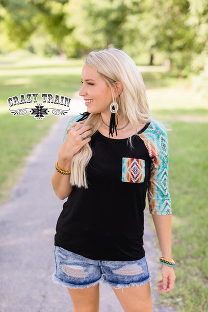 Crazy Train Road Runner Baseball Top