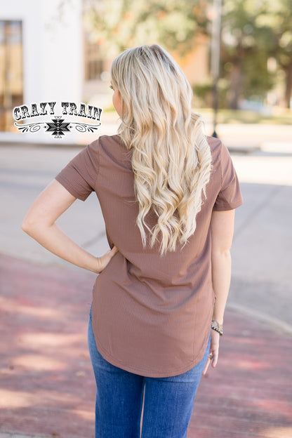 Crazy Train Solid Choice Top Taupe