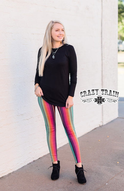 Crazy Train Inside Out Leggings (Serape)