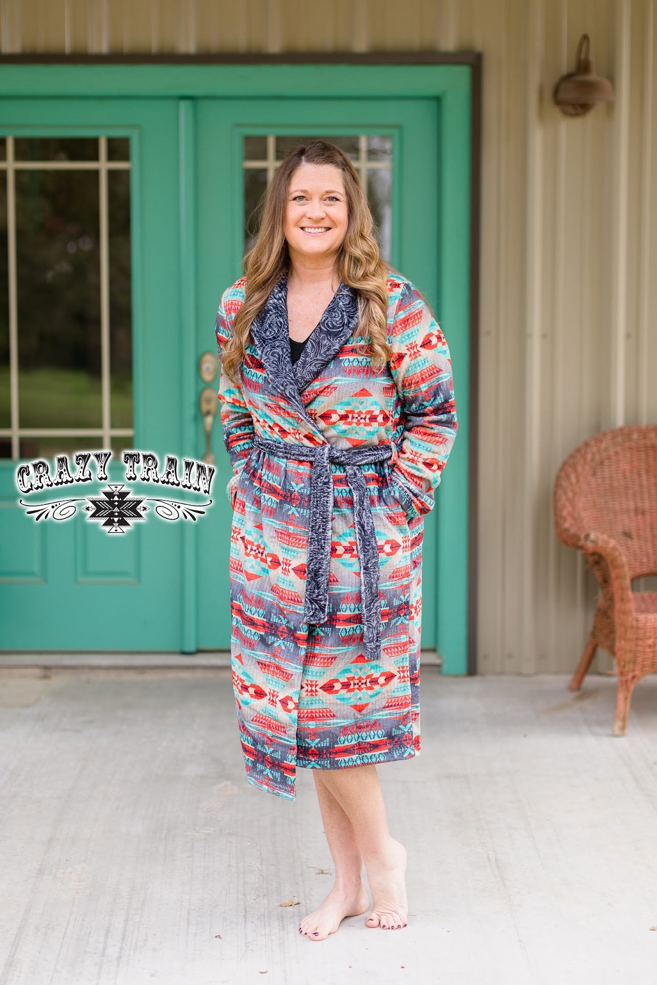 Crazy Train Wyoming Woman Robe